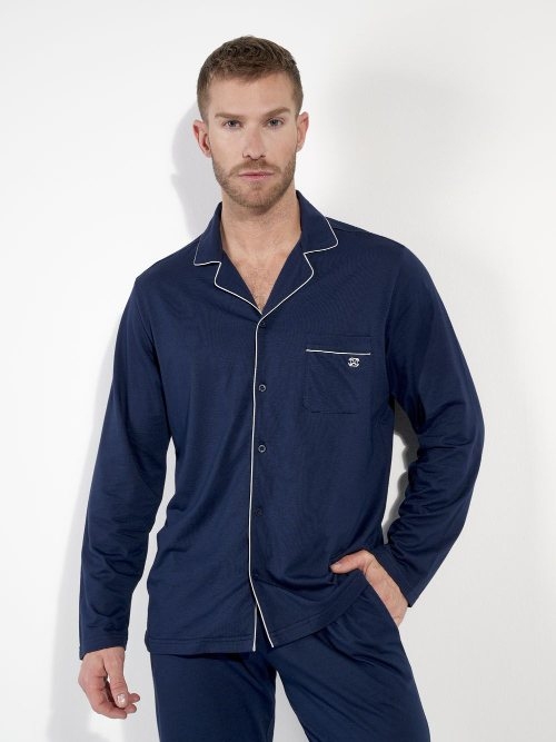 HOM Rafael navy-blau pyjama