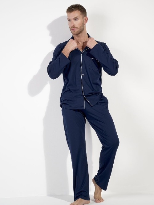 HOM Rafael navy-blau pyjama