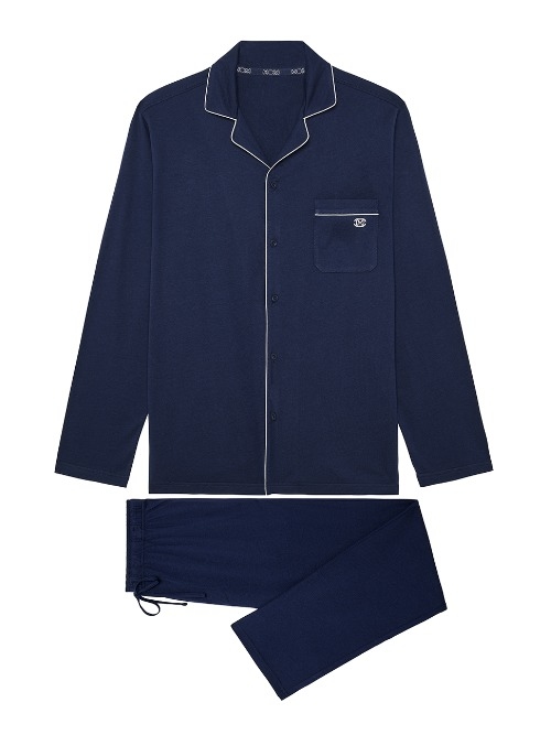 HOM Rafael navy-blau pyjama