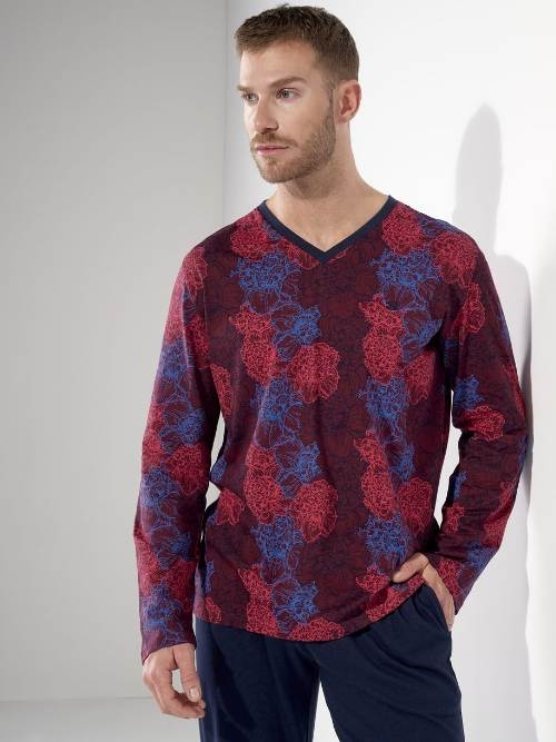 HOM Bouquet weinrot pyjama