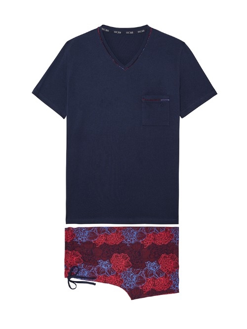 HOM Bouquet weinrot pyjama