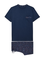 HOM Broceliande navy-blau pyjama