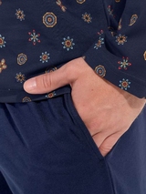 HOM Comfort  navy-blau pyjama