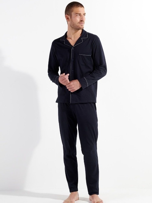 HOM Comfort  navy-blau pyjama