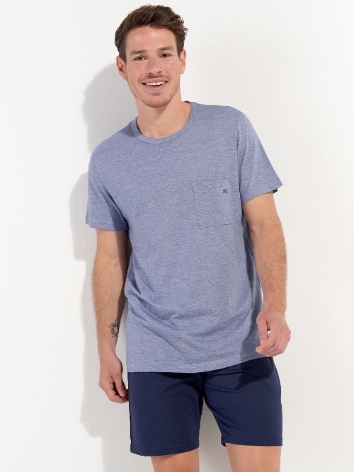 HOM Modal Comfort navy-blau pyjama