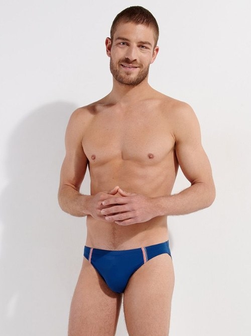 HOM Bademode Nautical Cup navy-blau badeslip