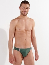 HOM Swimwear Nautical Cup khaki badeslip