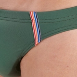 HOM Swimwear Nautical Cup khaki badeslip