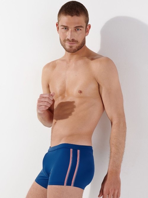 HOM Bademode Nautical Cup navy-blau schwimmboxer