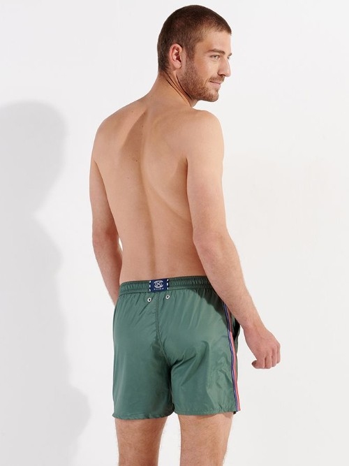 HOM Bademode Nautical Cup khaki badehose