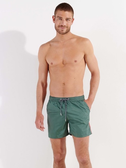 HOM Bademode Nautical Cup khaki badehose