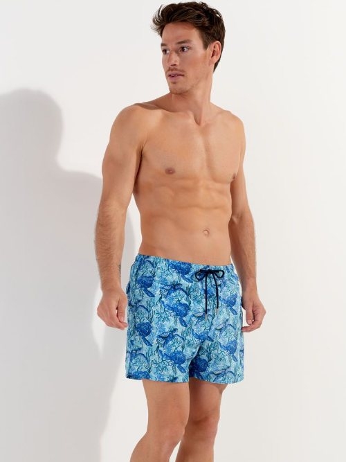 HOM Bademode Tartane blau badehose