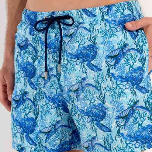 HOM Bademode Tartane blau badehose