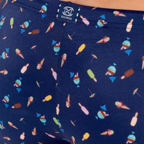 HOM Bademode Summer navy-blau schwimmboxer