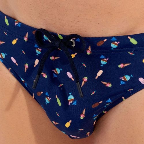 HOM Bademode Summer navy-blau badeslip