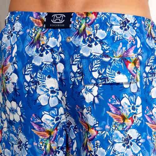 HOM Bademode Colibris blau badehose