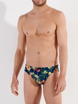 HOM Swimwear Flamingo navy-blau badeslip