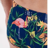 HOM Swimwear Flamingo navy-blau badeslip