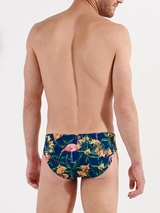 HOM Swimwear Flamingo navy-blau badeslip