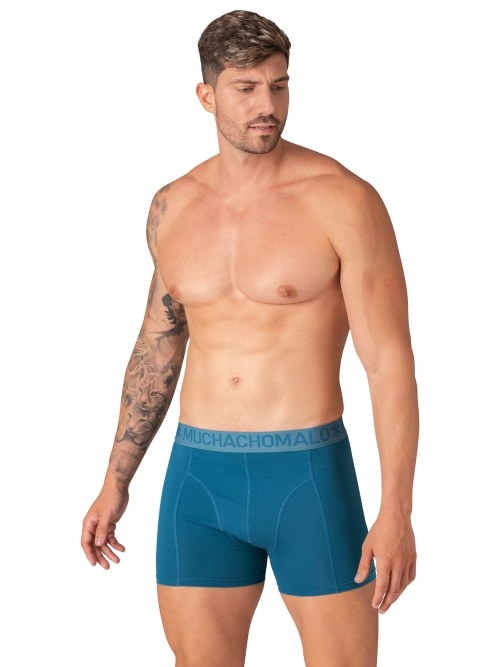 Muchachomalo Solid  blau baumwoll-boxershort
