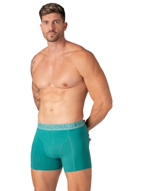 Muchachomalo Solid  blau baumwoll-boxershort