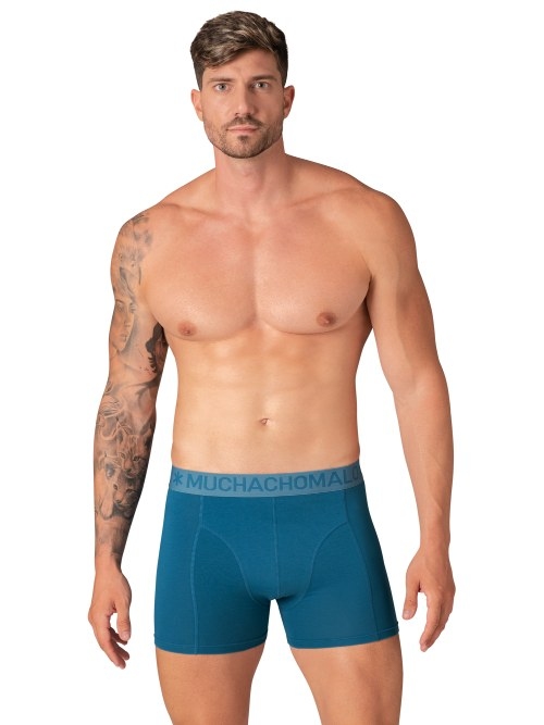 Muchachomalo Solid  blau baumwoll-boxershort