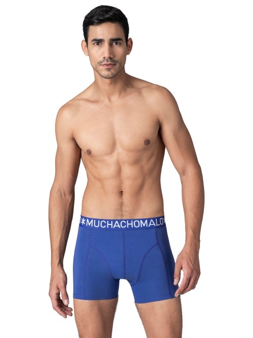Muchachomalo Solid  blau baumwoll-boxershort