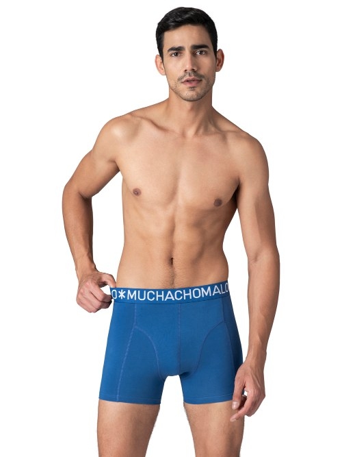 Muchachomalo Solid  blau baumwoll-boxershort