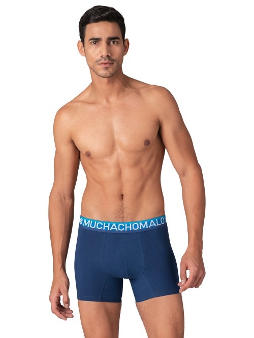 Muchachomalo Solid  blau baumwoll-boxershort