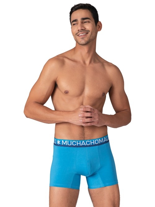 Muchachomalo Solid  blau baumwoll-boxershort