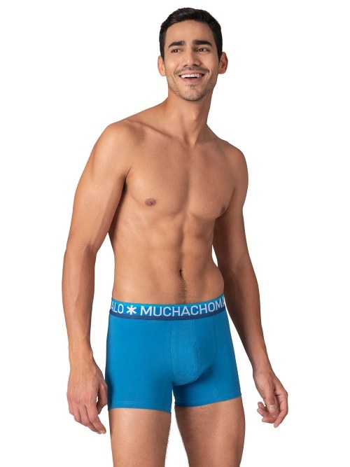 Muchachomalo Solid  blau baumwoll-boxershort