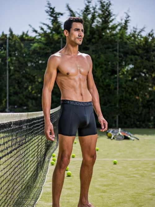 Muchachomalo Solid  schwarz sport boxershort