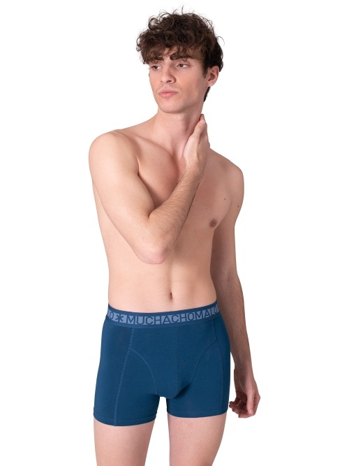 Muchachomalo Solid  blau baumwoll-boxershort