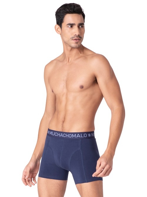 Muchachomalo Solid  blau baumwoll-boxershort