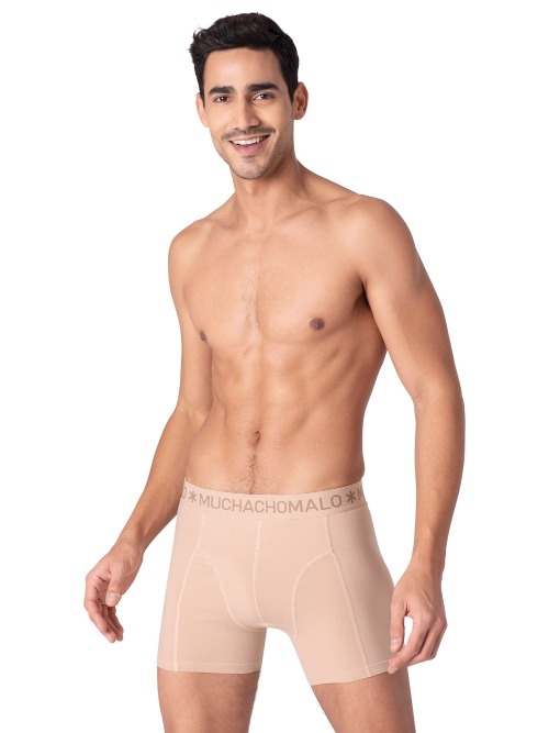 Muchachomalo Solid  beige baumwoll-boxershort