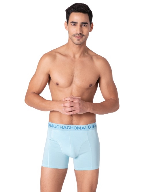 Muchachomalo Solid  blau baumwoll-boxershort
