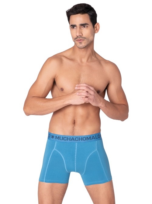 Muchachomalo Solid  blau baumwoll-boxershort