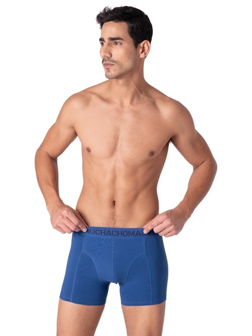 Muchachomalo Solid  blau baumwoll-boxershort