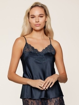 LingaDore Sparkling Blue navy-blau slipdress