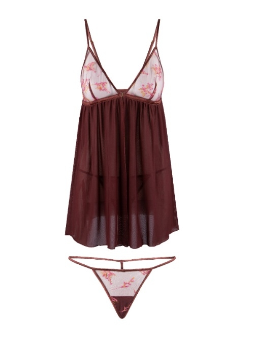 LingaDore Beautiful Bordeaux port slipdress