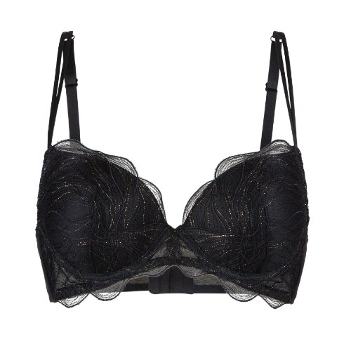 LingaDore Golden Glamour schwarz push up bh