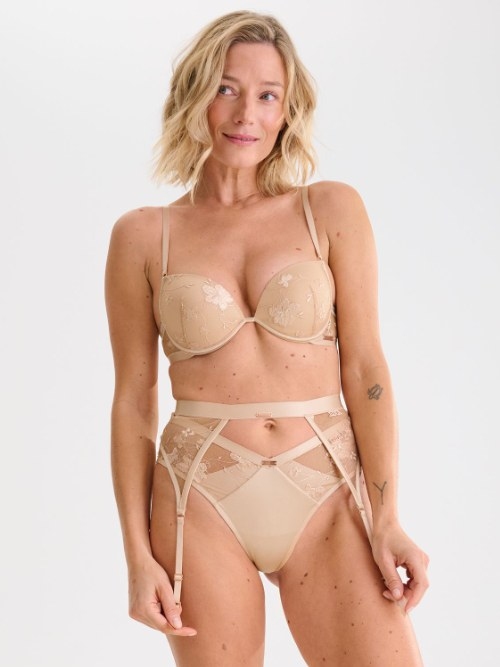 Lisca Passion rose with gold strumpfhalter