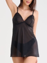 Lisca Shiny Star schwarz slipdress