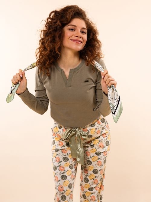 Charlie Choe Lovely Nights grün pyjama-shirt