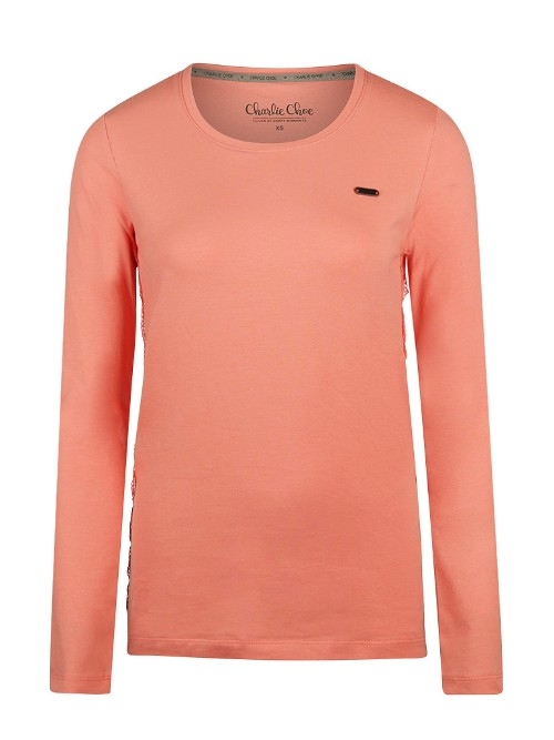 Charlie Choe Lovely Nights koralle pyjama-shirt