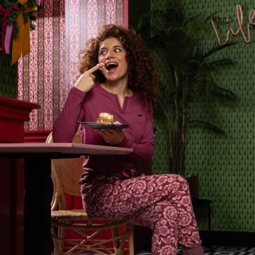 Charlie Choe Cozy Days violett pyjamahose