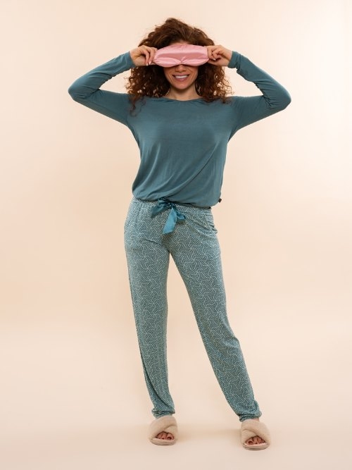 Charlie Choe Cozy Days grün pyjama-shirt