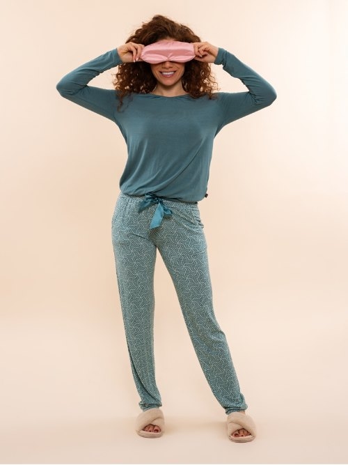 Charlie Choe Cozy Days blau pyjamahose