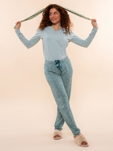 Charlie Choe Cozy Days blau pyjamahose