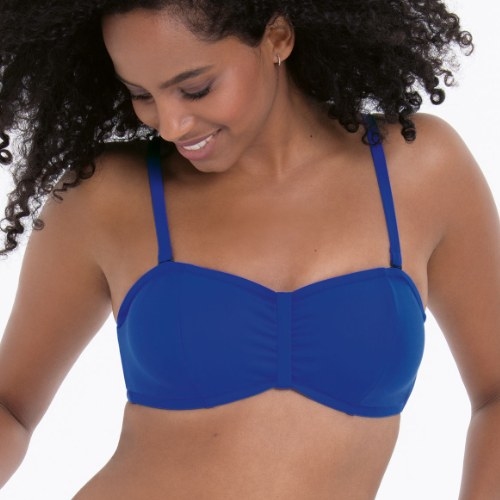 Rosa Faia Bademode Ella blau unwattierter bikini bh
